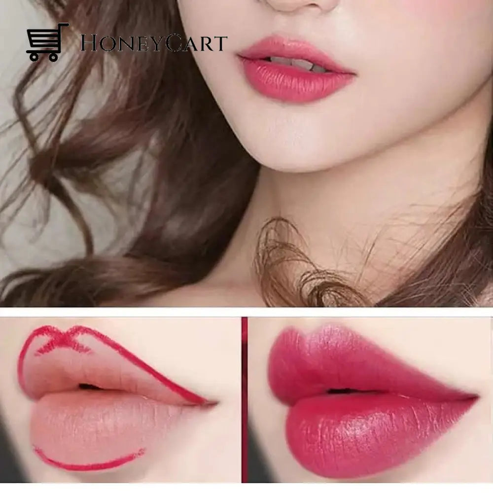 Double-Ended Lipstick Automatic Lip Liner Matte Waterproof Non-Fading Non-Stick Lipstick