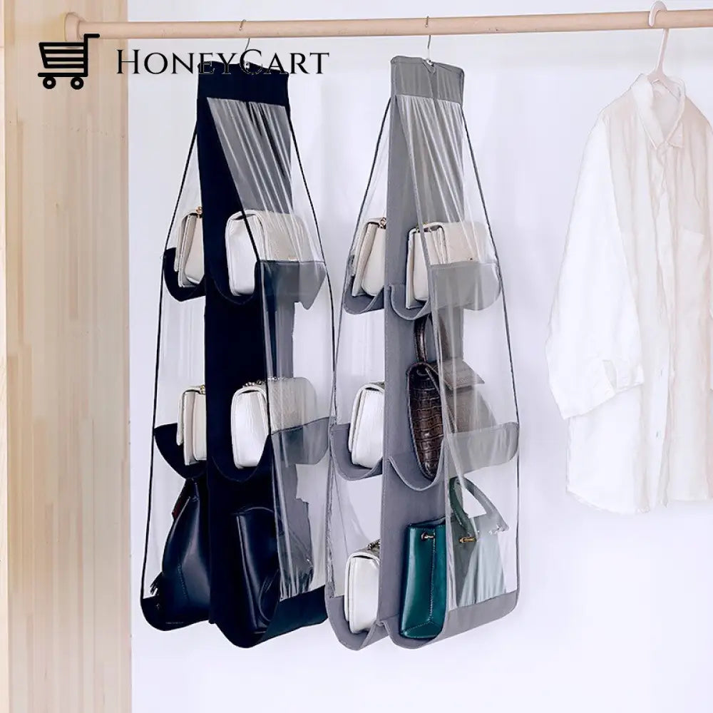 Double-Sided Six-Layer Hanging Storage Bag Gray