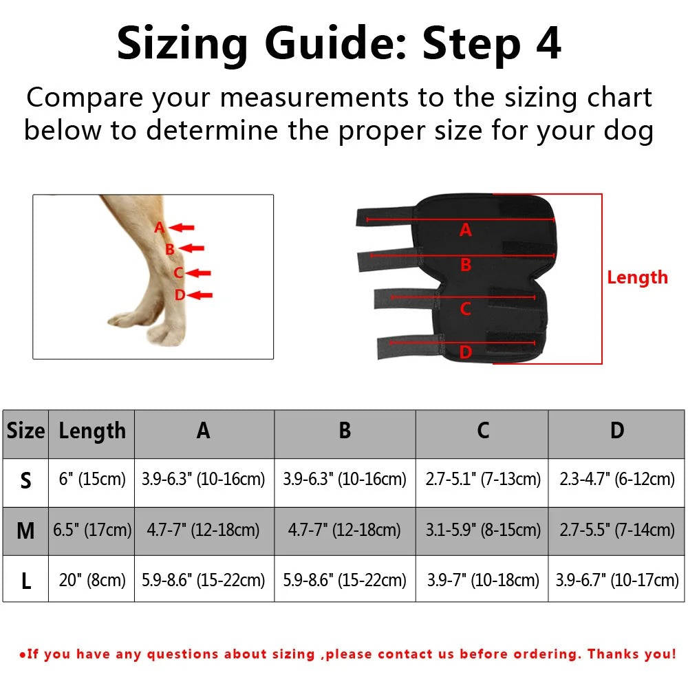 Dog Ankle Support Brace with Neoprene Compression and Reflective Strips