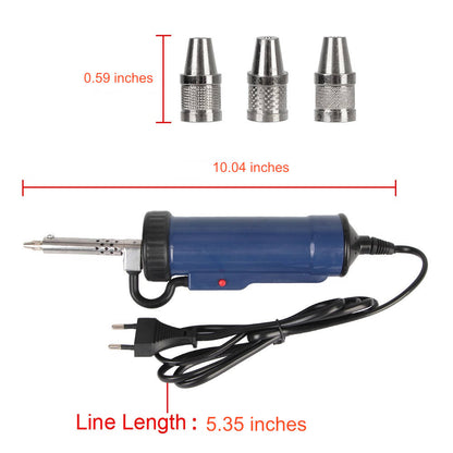 Desoldering Machine Tin Sucker Automatic Electric Solder With 3 Suction Nozzle