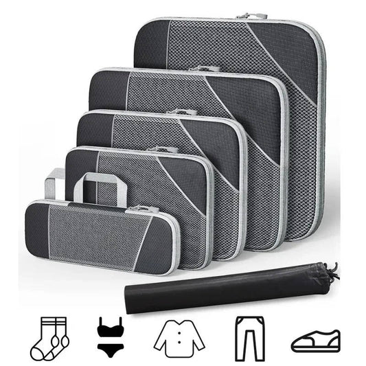 6 Set Travel Organizer Bags For Clothes Packing Cubes