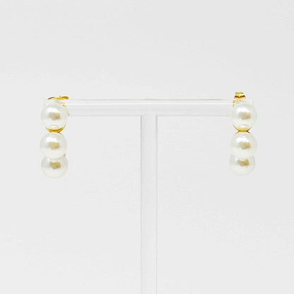 Andante Pearl Hoop Earrings