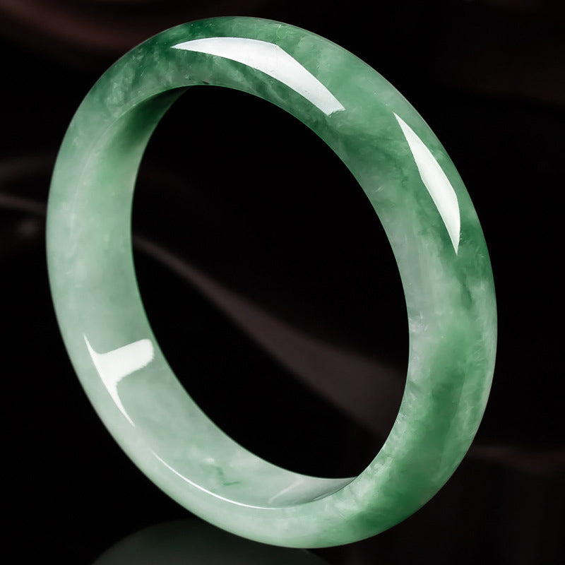 Natural Jade Fortune Blessing Bangle Bracelet