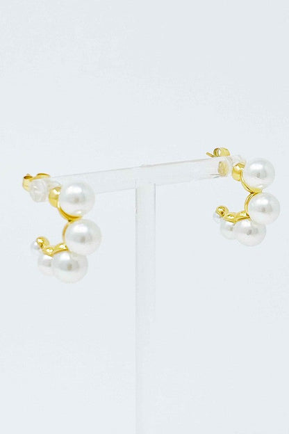 Andante Pearl Hoop Earrings