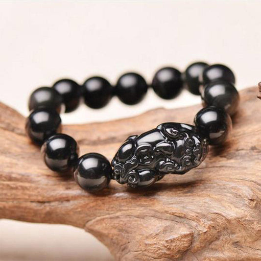 Feng Shui PiXiu Obsidian Wealth & Prosperity Bracelet