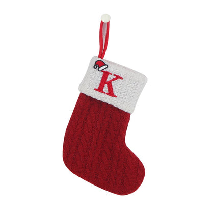 Christmas Letter Knit Stocking