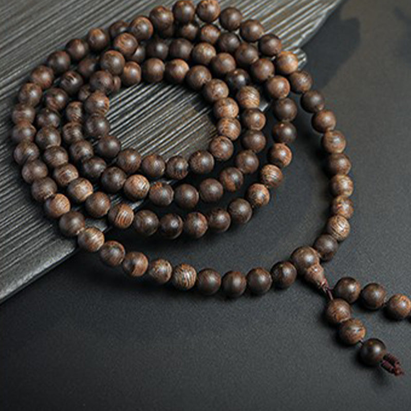 108 Mala Beads Agarwood Peace & Strength Bracelet