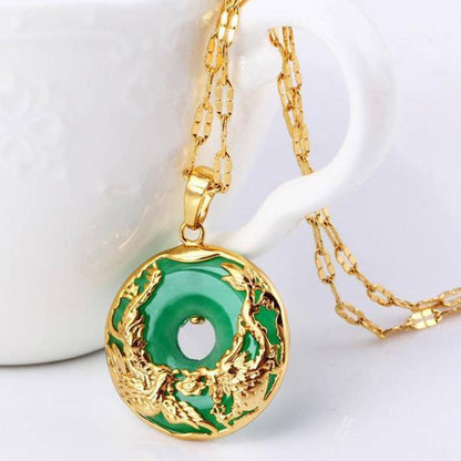 Natural Jade Prosperity & Wealth Necklace