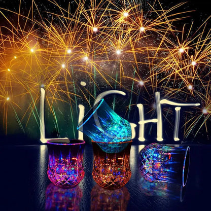 Liquid Activated LED Light Up cups Crystal Drink Set