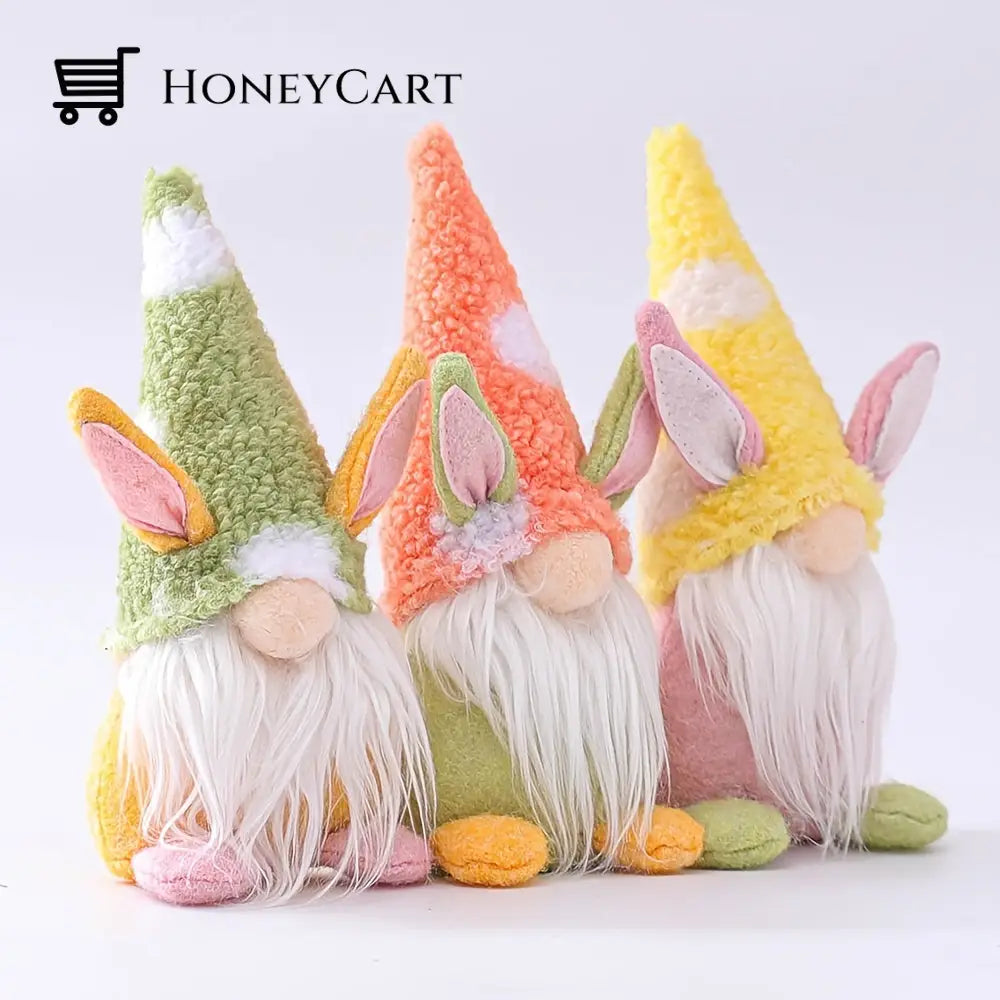 Easter Bunny Gnome Plush Doll--Tiered Tray