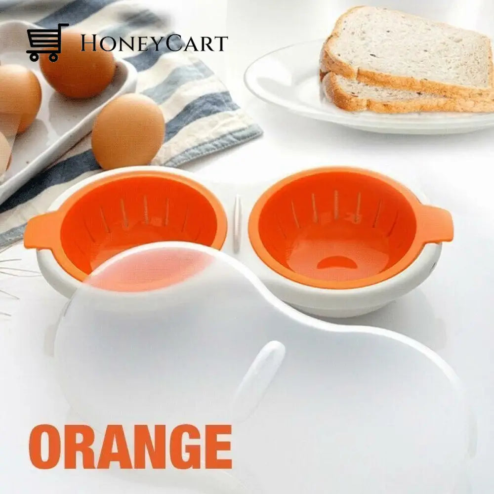 Edible Silicone Drain Egg Boiler Orange / 1Pc
