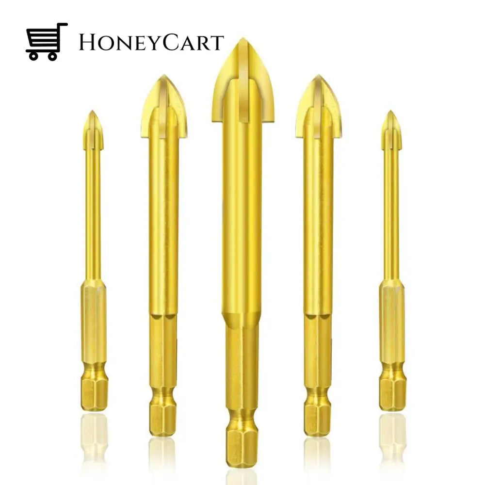 Efficient Universal Drilling Tool(5Pcs) Golden