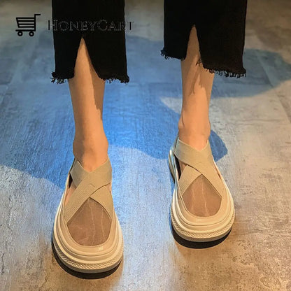 Elasticity Casual Gauze Loafer Sandals