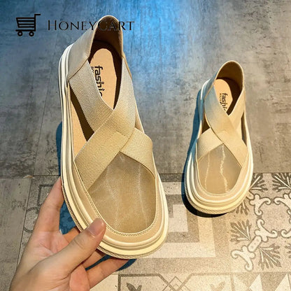 Elasticity Casual Gauze Loafer Sandals