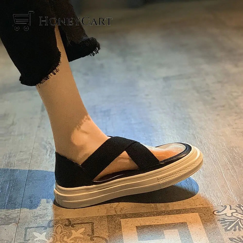 Elasticity Casual Gauze Loafer Sandals