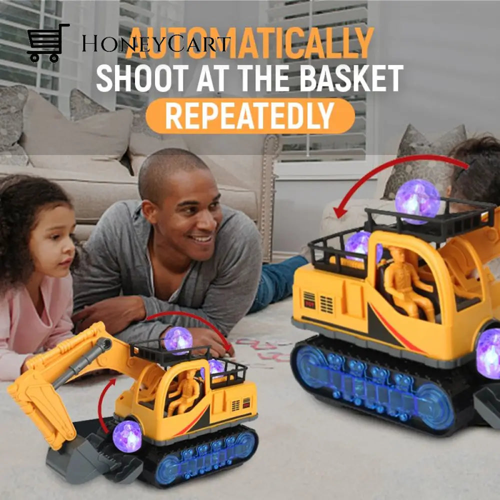 Electric Excavator Toy - Shoot-At-The-Basket