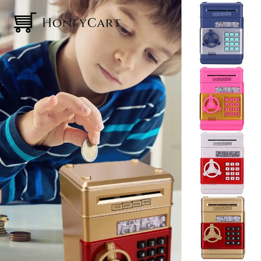 Electronic Password Piggy Bank - Mini Atm Gold
