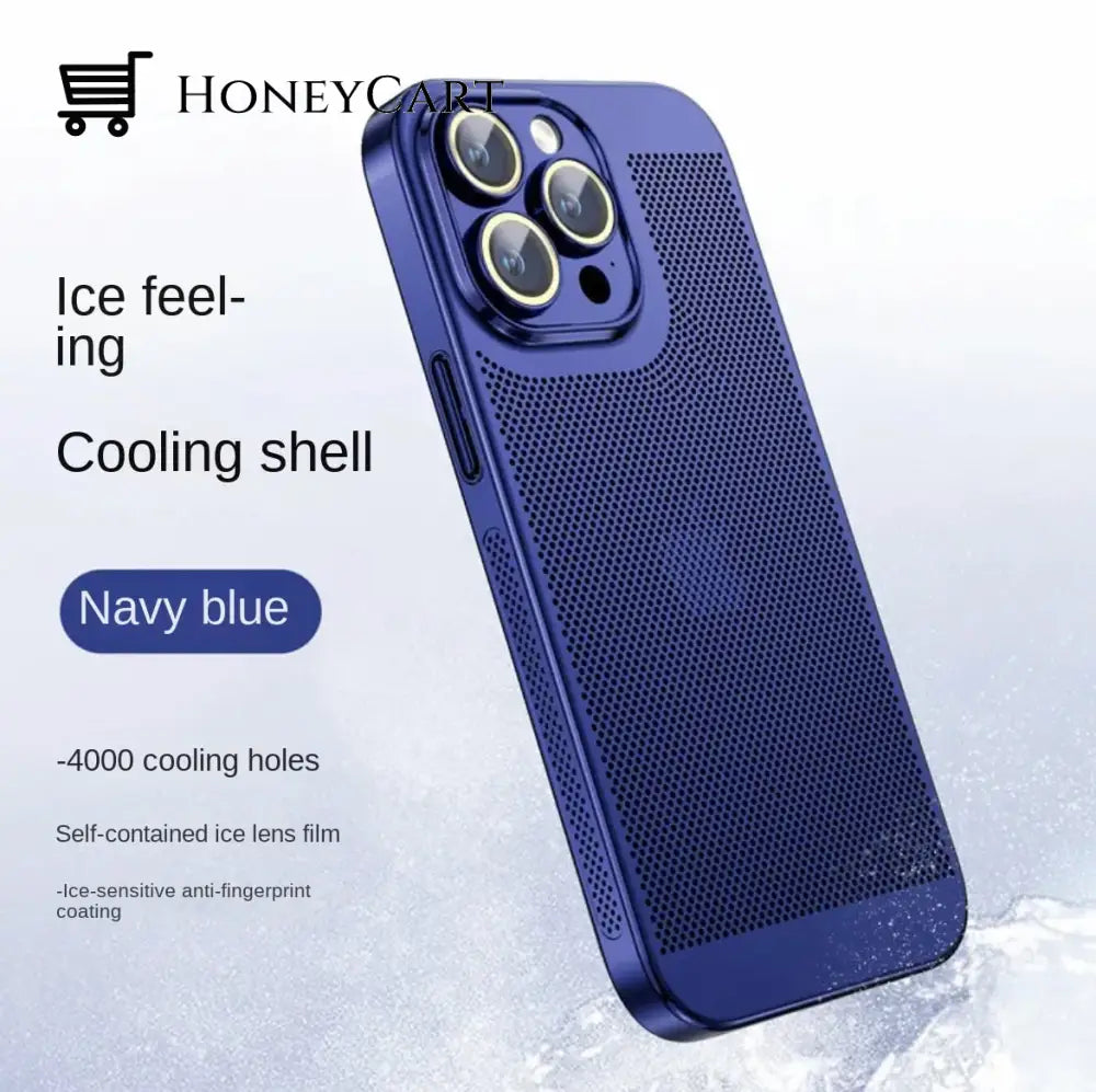 Electroplating Heat Dissipation Iphone Case Blue / 11 Pro