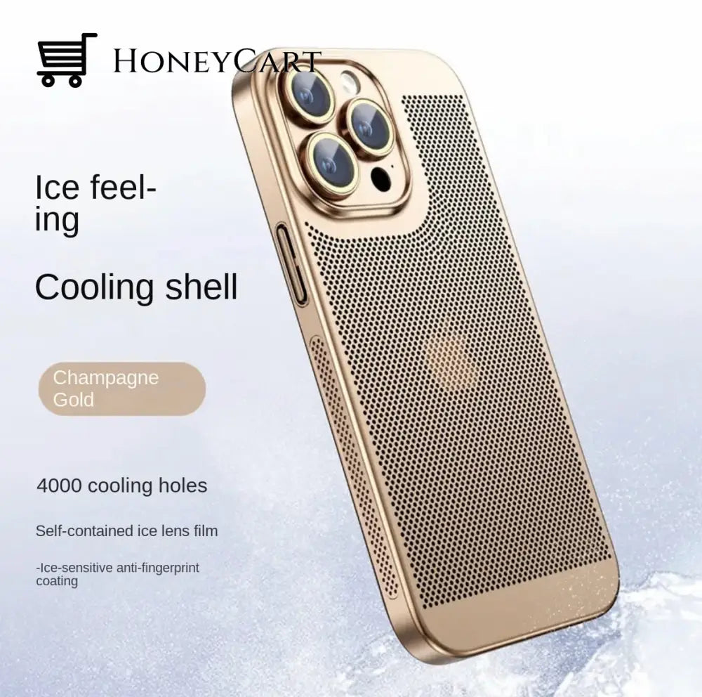 Electroplating Heat Dissipation Iphone Case Gold / 11 Pro