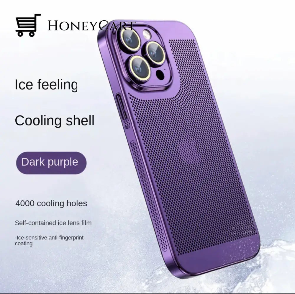 Electroplating Heat Dissipation Iphone Case Purple / 11 Pro