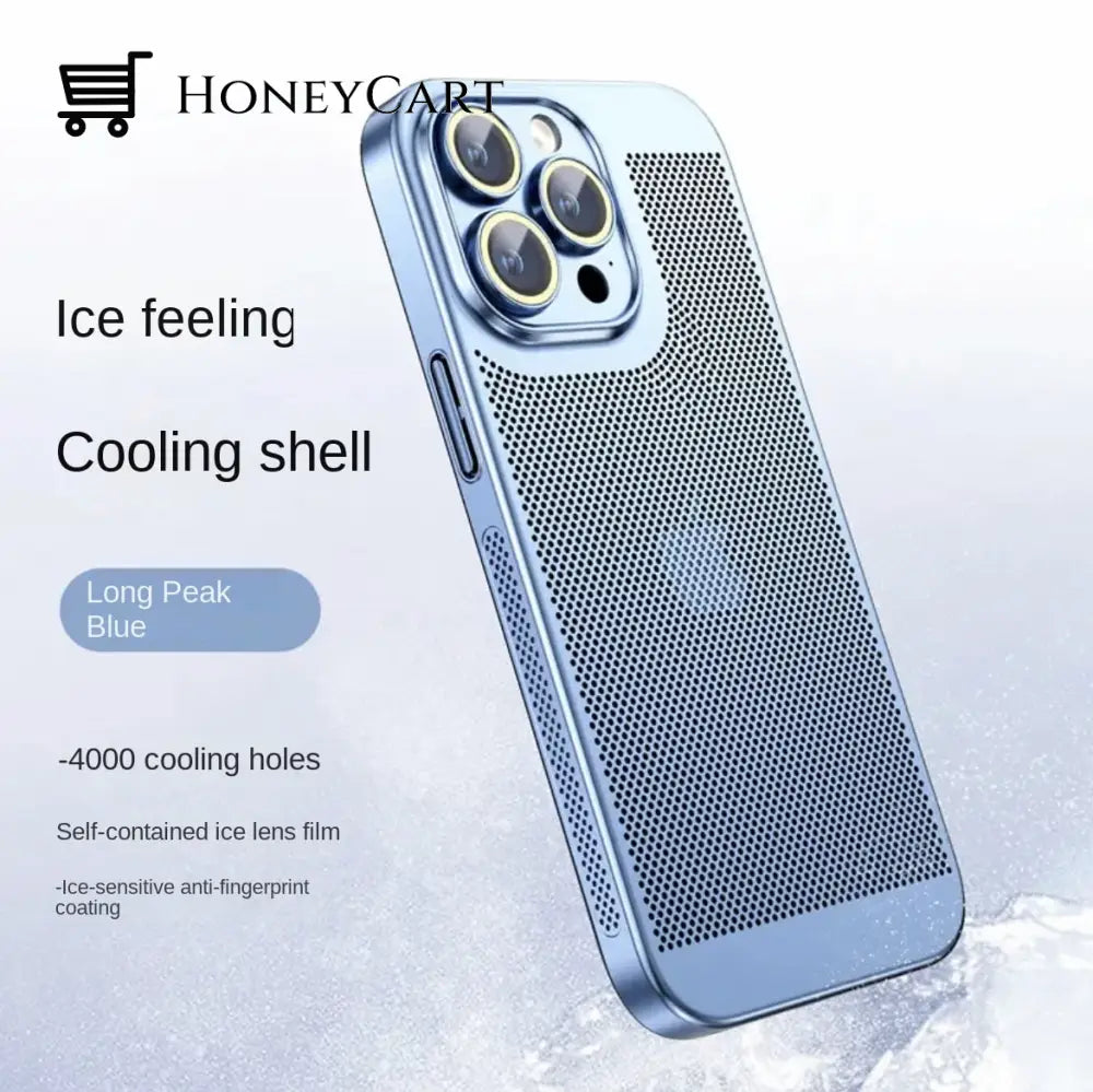 Electroplating Heat Dissipation Iphone Case Sky Blue / 11 Pro