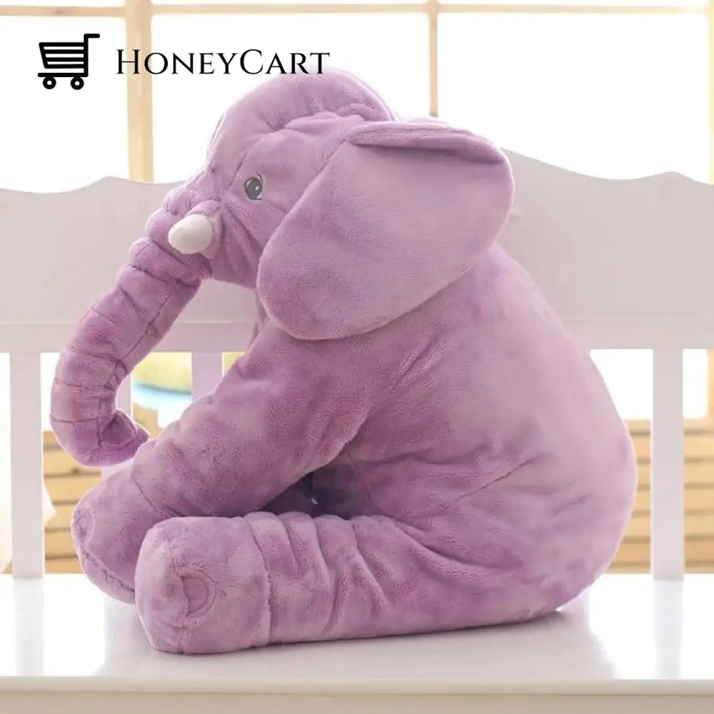 Elephant Cuddle Pillow 40Cm / Purple Cosy Elephant