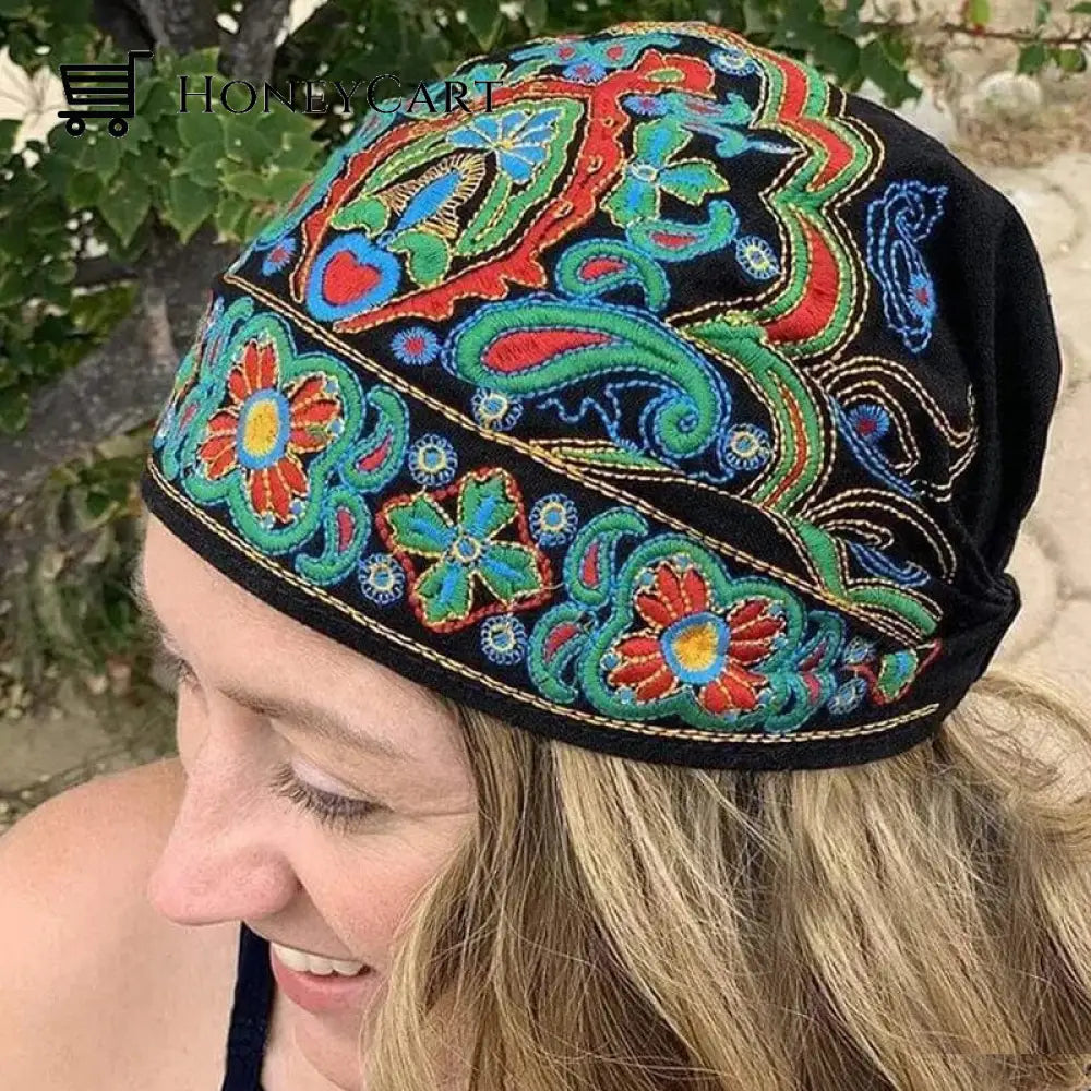 Embroidered Bandana Caps