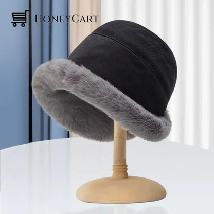 Extraordal Plus Velvet Thickened Fisherman Hat Black