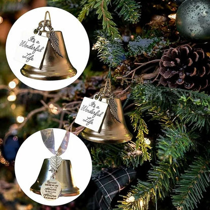 Christmas Ornaments Angel Wings Bell--Memorial Christmas Gift