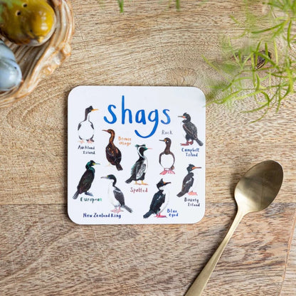 Set of 4 Bird Pun Coasters