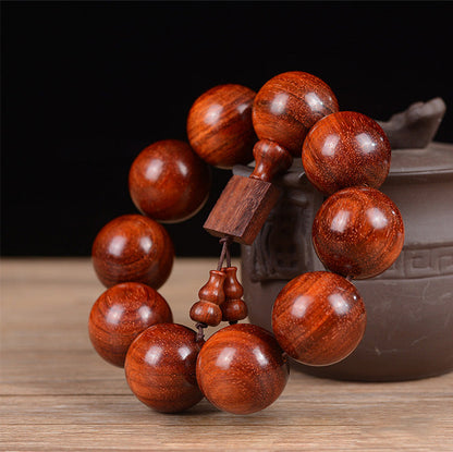 Tibetan Small Leaf Red Sandalwood Serenity Bracelet