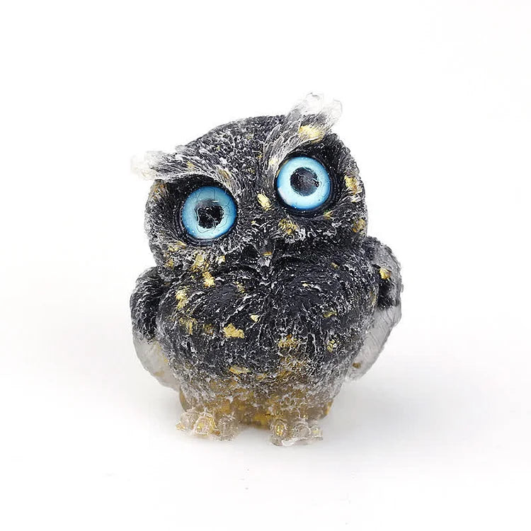 Natural Crystal Owl Gemstone Decoration