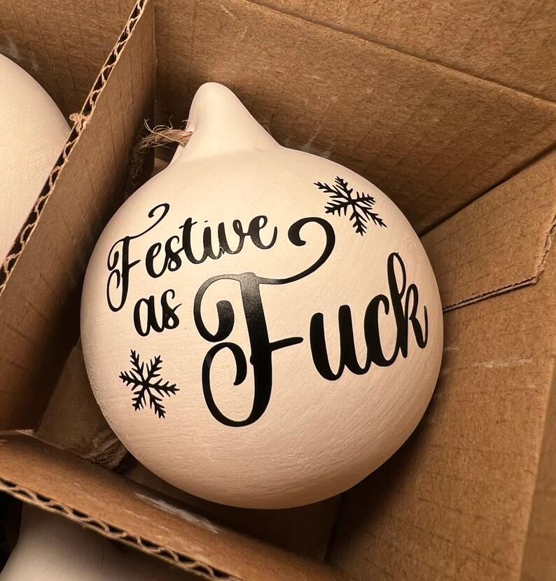 Christmas Funny Offensive Bauble-Rude Baubles