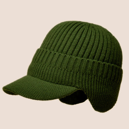 Outdoor Riding Elastic Warm Ear Protection Knitted Hat for Men