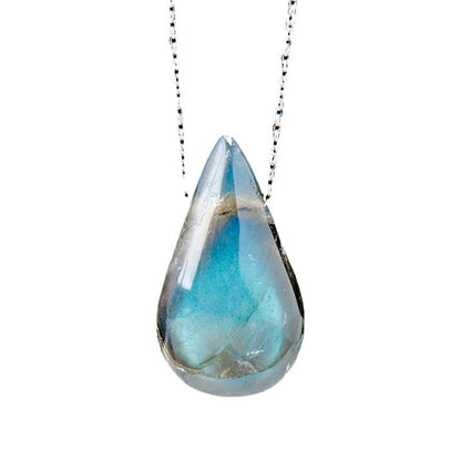 Labradorite Water Drop Healing Necklace