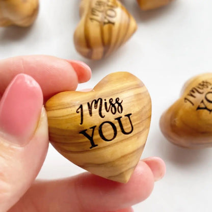 💖Handmade Pocket Hug Wooden Heart Token🎁