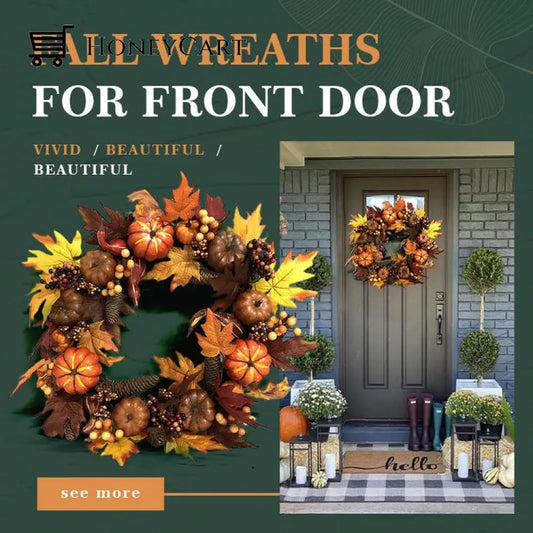 Fall Peony And Pumpkin Wreath - Year Round