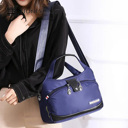 Fashion Anti-Theft Handbag Dark Blue