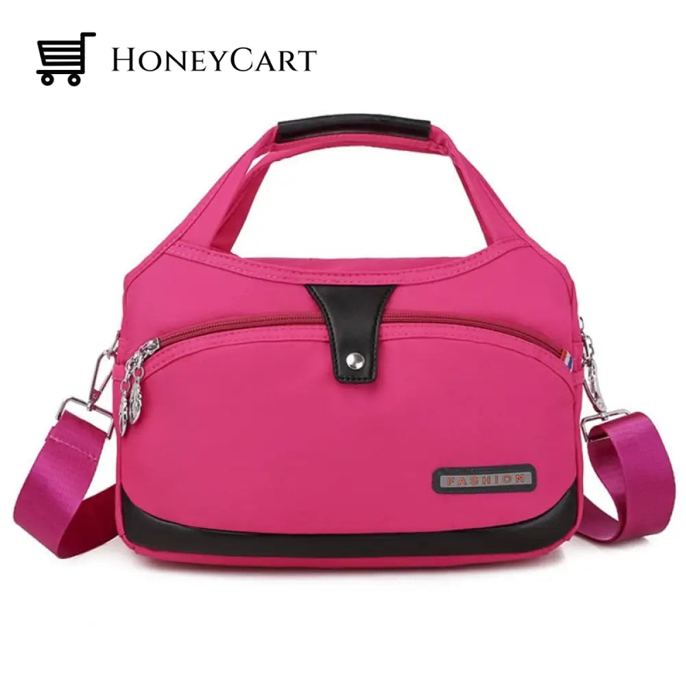 Fashion Anti-Theft Handbag Rose Red