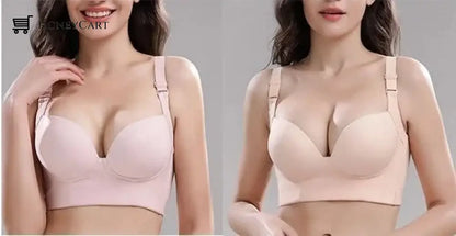 Fashion Deep Cup Sculpting Uplift Bra Nude+Light Pink / S Underwear