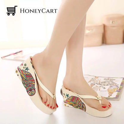 Fashion Wedge Heel Ladies Slippers