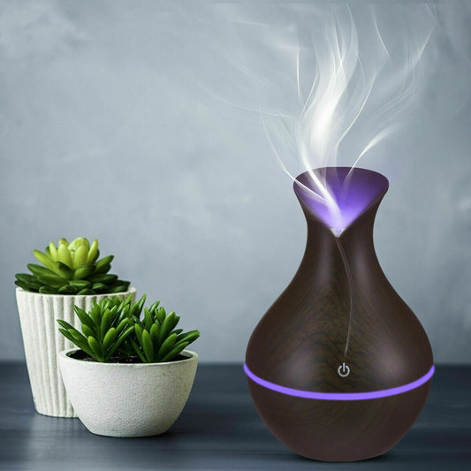 Ultrasonic Humidifier Oil Diffuser Air Purifier Aromatherapy with LED