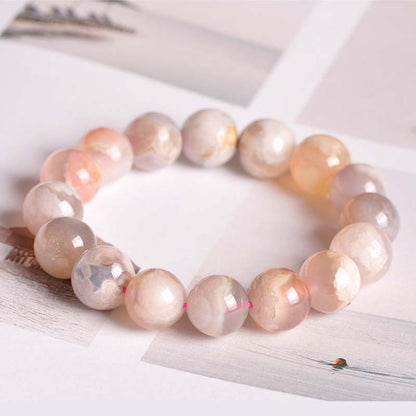 Sakura Agate Peace Blessing Bracelet