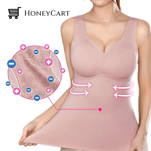 Fiberfit Hourglass Sculpting Self Heating Vest 1Pc / Pink L ( 130Lbs-180Lbs )