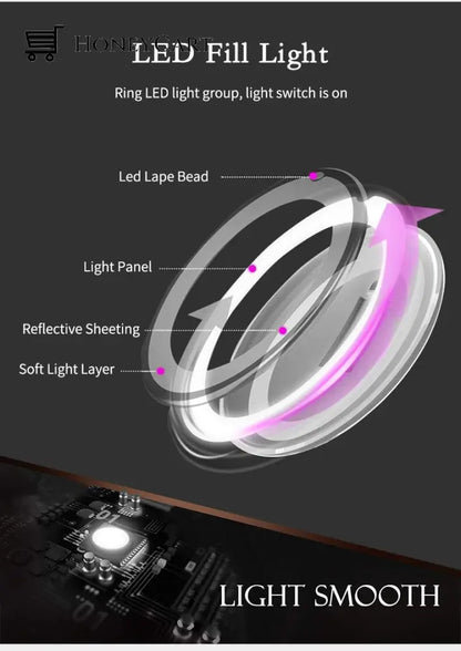 Flexible Light Up Mirror 10X Magnification 360-Degree Rotating Makeup