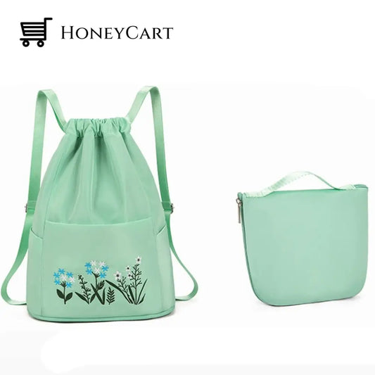 Flower Waterproof Folding Large Travel Backpack Backpacks