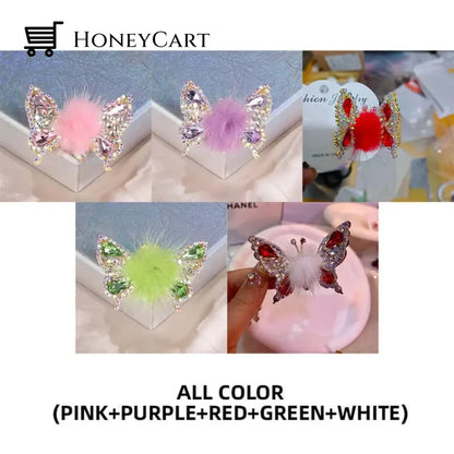 Flying Butterfly Hairpin All Color(Pink+Purple+Red+Green+White) Tool