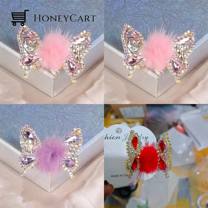 Flying Butterfly Hairpin Buy 3 Free 1(Pink*2+Purple+Red) Tool