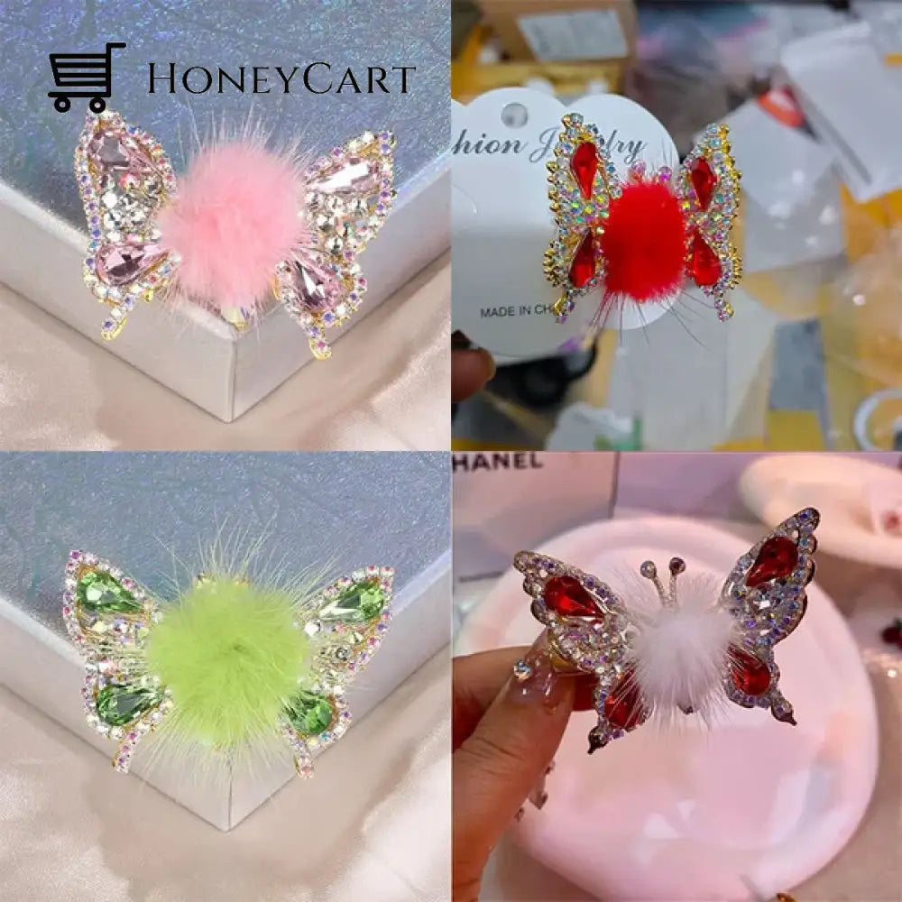 Flying Butterfly Hairpin Buy 3 Free 1(Pink+Red+Green+White) Tool
