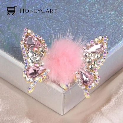Flying Butterfly Hairpin Pink Tool